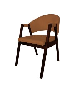 Cadeira De Jantar Madeira Maciça Castanho Premium Helen Facto Caramelo