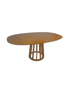 Mesa de Jantar Orgânica Beatriz com Base Cone Palito em Madeira 1,60x1,00 Cerejeira