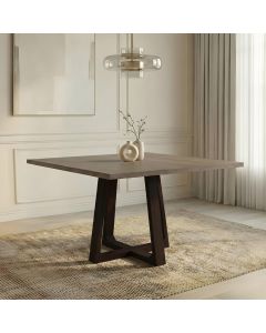 Mesa Jantar Retangular Isabela 120cm Tampo Freijó Base Madeira Maciça Castanho 4 Lugares Sala Jantar