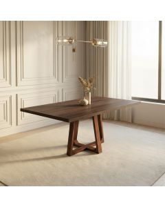 Mesa Julia 160cm Mesa de Jantar Freijó Retangular 6 Lugares para 6 Cadeiras Base Madeira Maciça Mel